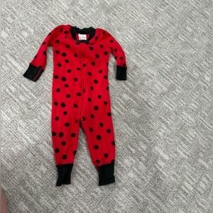 Hanna Andersson Red and Black Kids Pajama Footies